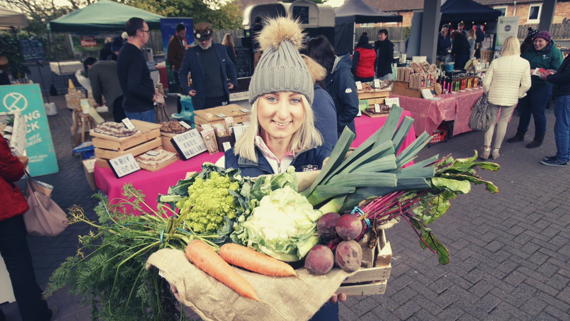 Produce vendor at Inn’s Cross Market